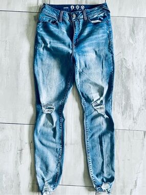 Rewash Brand High-rise Distressed Skinny Jeans